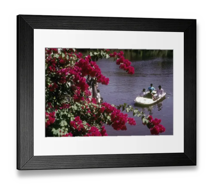 Framed Print : Boating in Mayem lake, Goa an ideal picnic spot