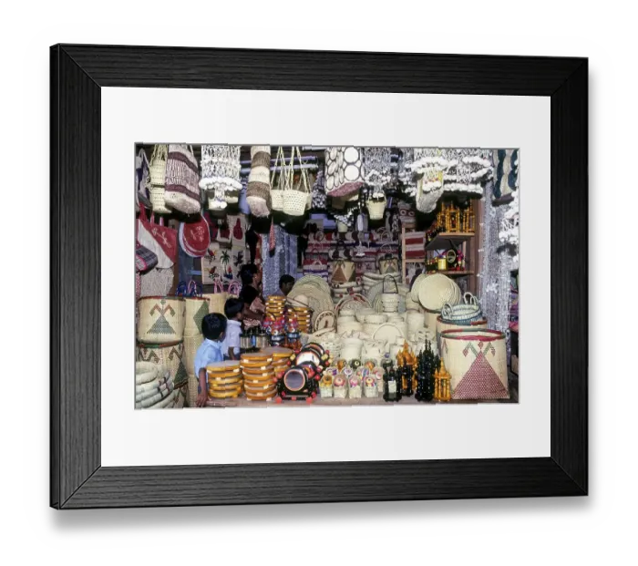 Framed Print : A Palm leaf basket products shop at Courtalam Kutralam Kuttalam Framed Print : A Palm leaf basket products shop at Courtalam Kutralam Kuttalam