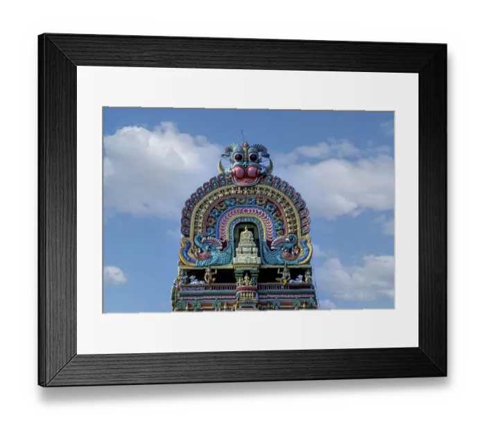 Framed Print : Close-up view Kasi Viswanathar Temple Rajagopuram Tower in Tenkasi