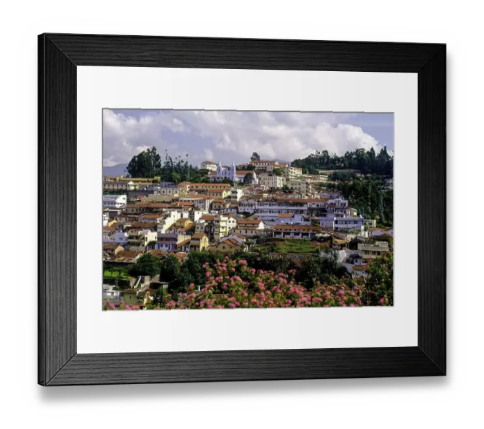 Framed Print : Coonoor Town a hill resort in Nilgiris