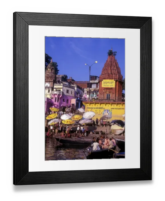 Framed Print : Prayag Ghat at Varanasi Benaras Framed Print : Prayag Ghat at Varanasi Benaras