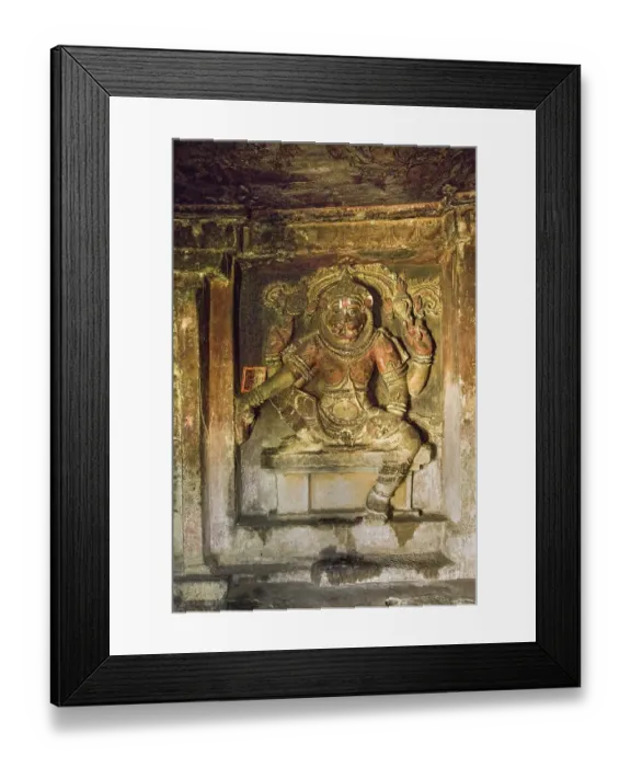Framed Print : Malola Narasimha in a sitting posture in the Ananthapadmanabha Swamy rock- cut cave temple at Malayadipatti Framed Print : Malola Narasimha in a sitting posture in the Ananthapadmanabha Swamy rock- cut cave temple at Malayadipatti