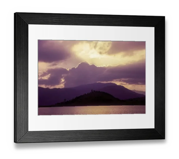 Framed Print : Sunset Umiam Lake Barapani near Shillong
