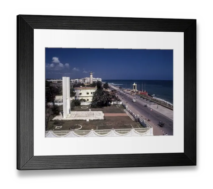 Framed Print : Beach Road at Puducherry Pondicherry Framed Print : Beach Road at Puducherry Pondicherry