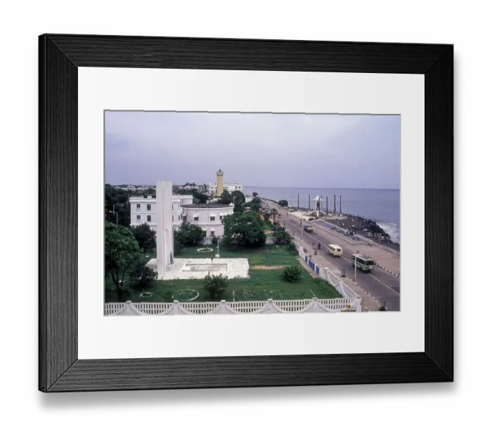 Framed Print : Beach Road at Puducherry Pondicherry