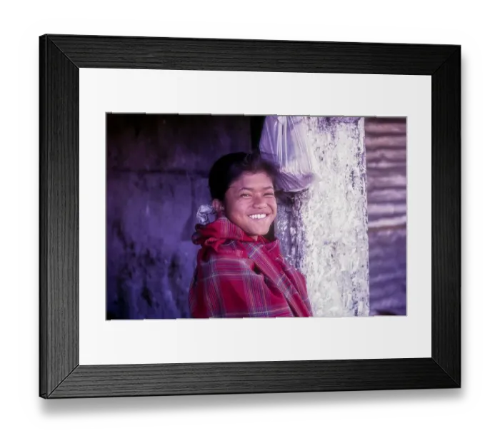 Framed Print : Smilling Khasi tribal girl, Shillong