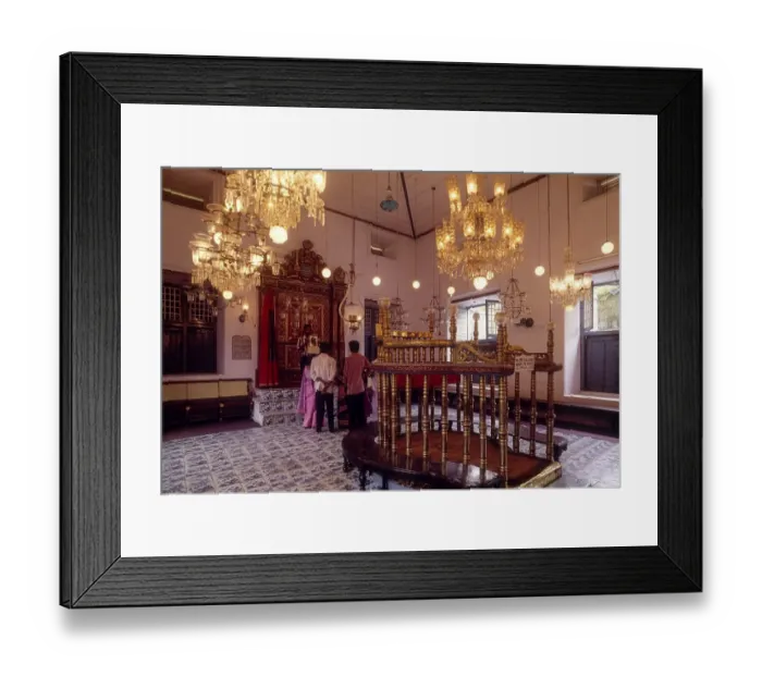 Framed Print : The Paradesi Synagogue of Mattancherry in kochi Cochin built in 1568 A Framed Print : The Paradesi Synagogue of Mattancherry in kochi Cochin built in 1568 A