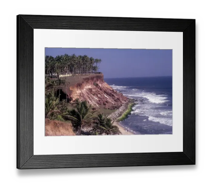 Framed Print : Varkala beach Papanasham beach