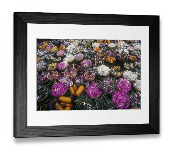 Framed Print : Offerings to the deity in Pooram festival Thrissur Trichur