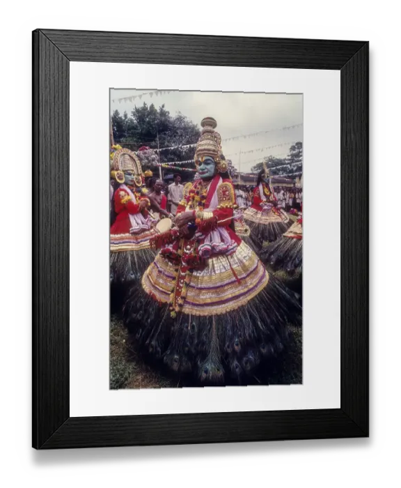 Framed Print : Arjuna Nirittam dancer in Atham festival in Thrippunithura Tripunithura near Ernakulam