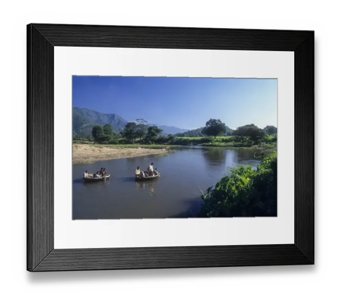 Framed Print : Coracle ride in Bhavani River at Attapadi