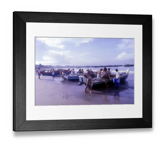 Framed Print : Fishing Boats at Kannur, Kerala Framed Print : Fishing Boats at Kannur, Kerala