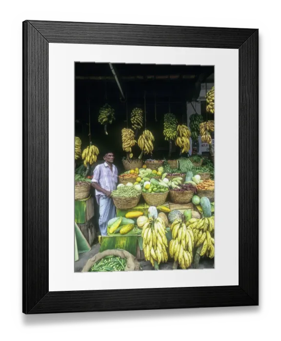 Framed Print : Fruits and Vegetables Shop, Kerala