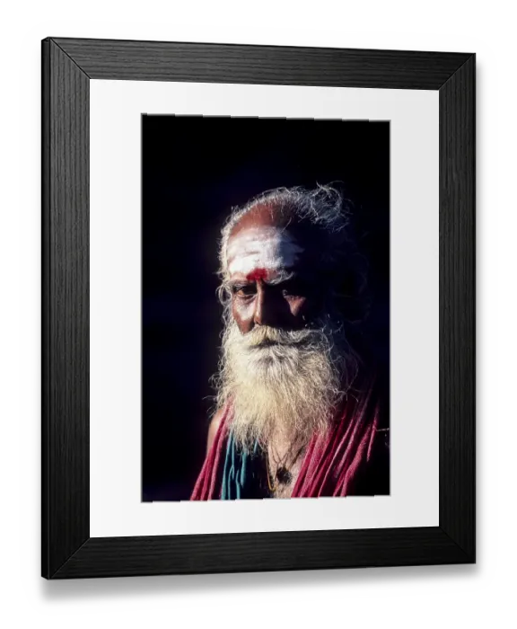 Framed Print : Sadhu, a Shiva worshipper and ascetic or mendicant in Tamil Nadu
