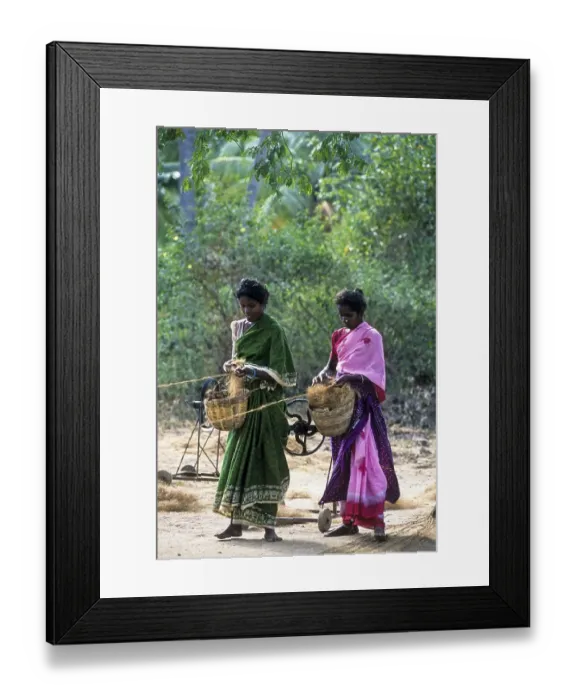 Framed Print : Rope making at Natham near Dindigul