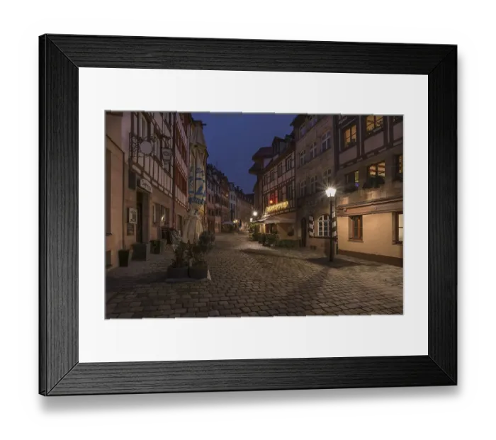 Framed Print : Historic Alstadtstrasse illuminated at night Framed Print : Historic Alstadtstrasse illuminated at night