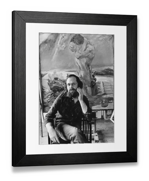 Framed Print : The Leipzig painter Sighard Gille in his studio