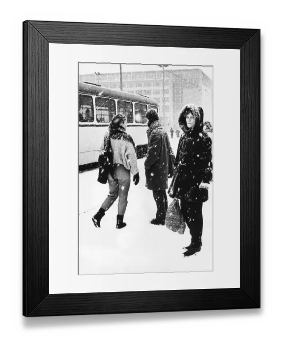 Framed Print : Winter in Leipzig, East Germany Framed Print : Winter in Leipzig, East Germany