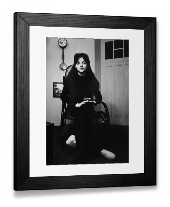 Framed Print : Young woman in a rocking chair, East Germany, 1975
