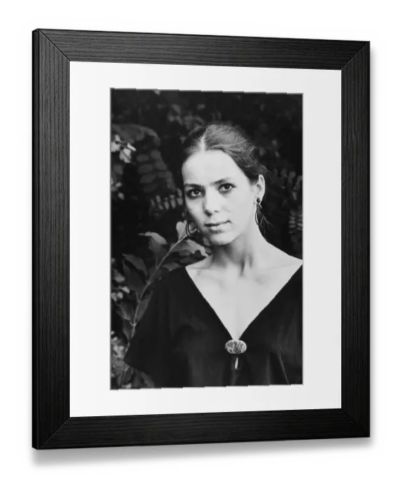 Framed Print : Young woman, East Germany, around 1986