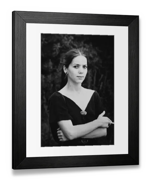 Framed Print : Young woman, East Germany, around 1986