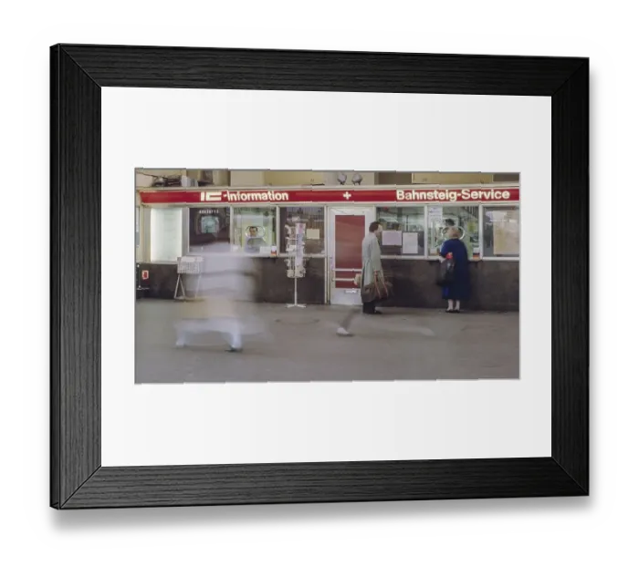 Framed Print : IC information desk and platform service
