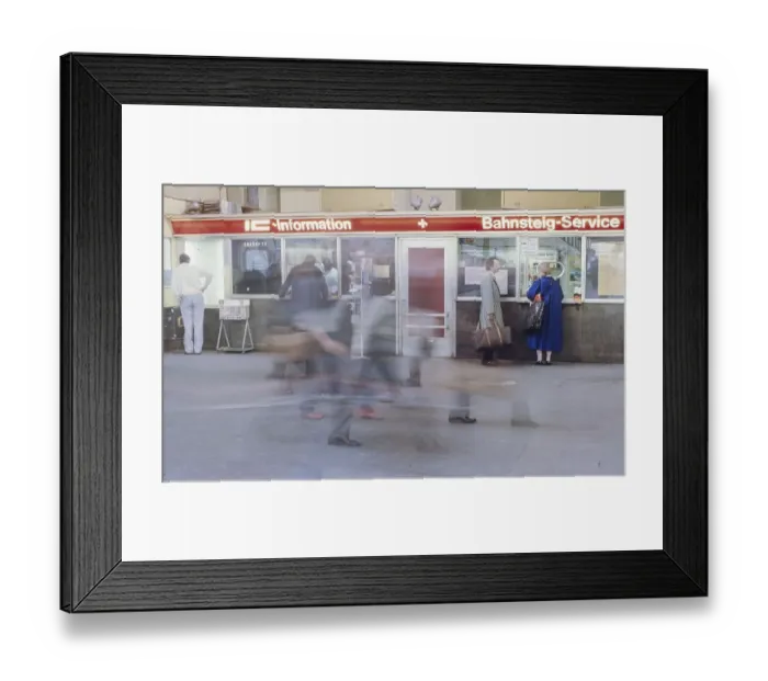 Framed Print : IC information desk and platform service