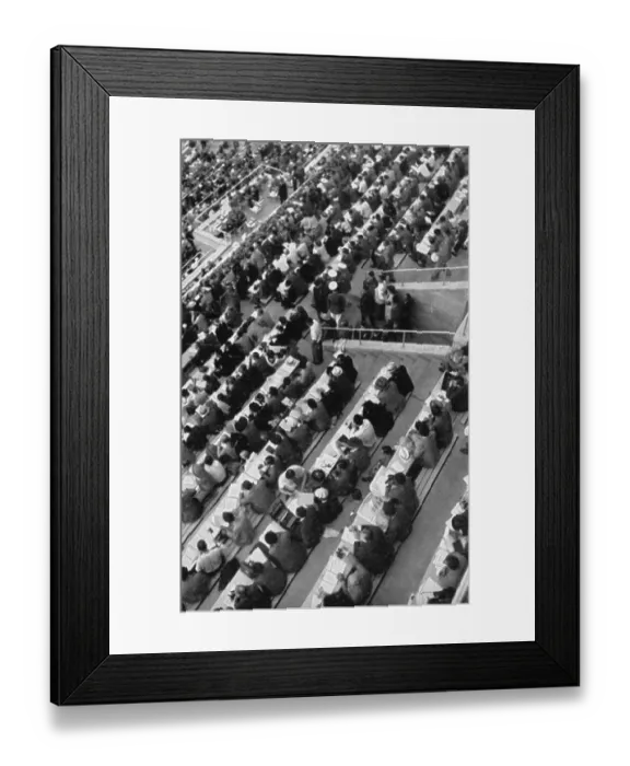 Framed Print : Press tribune, 1. 500 representatives of the press from all over the world at the Olympics