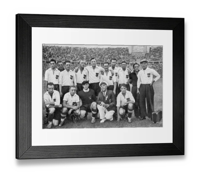 Framed Print : Football, Football team from Austria