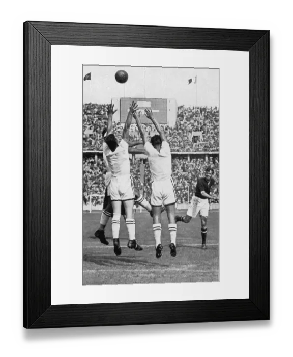 Framed Print : Handball, penalty throw for Hungary in the match Austria