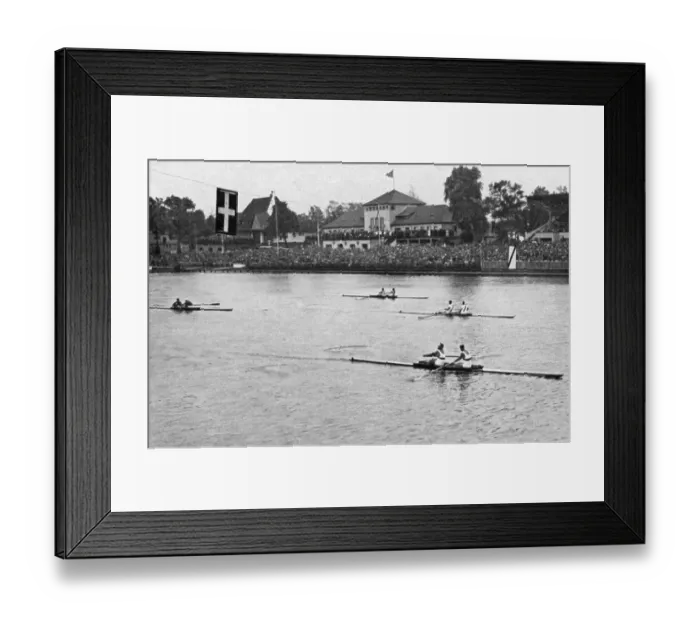 Framed Print : Rowing, the two Germans W. Eichhorn and H