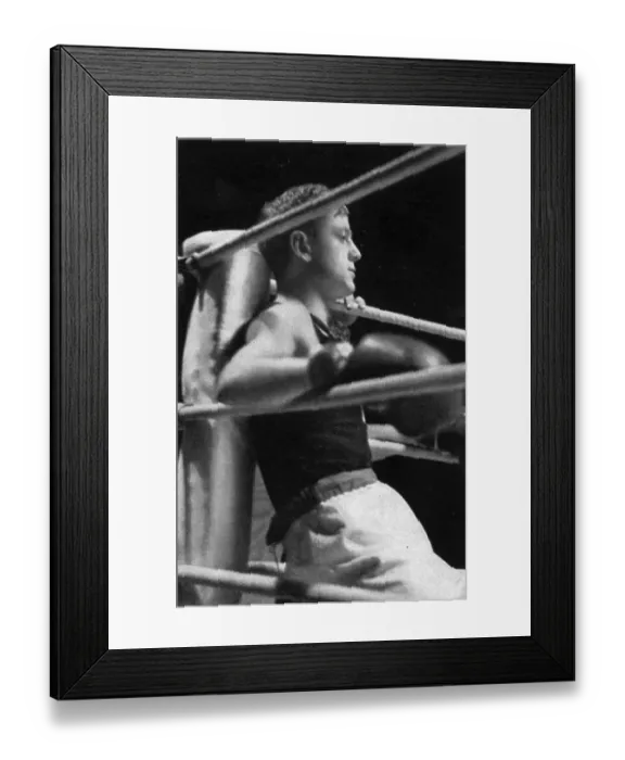 Framed Print : Boxing, Willi Kaiser (Germany) won the gold medal in the flyweight class