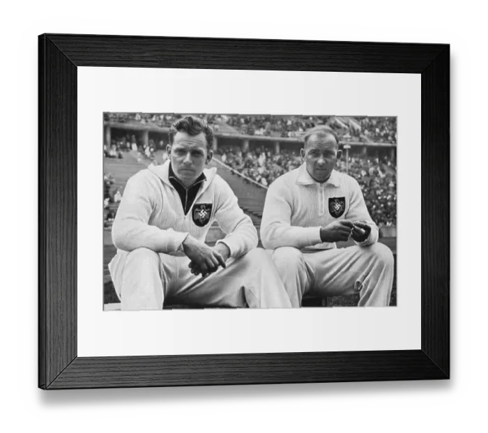 Framed Print : Karl Hein and Erwin Blask, German athletes