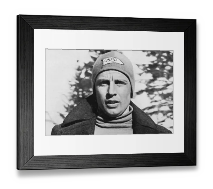 Framed Print : Ice speed skating, Charles Mathisen (Norway) Framed Print : Ice speed skating, Charles Mathisen (Norway)