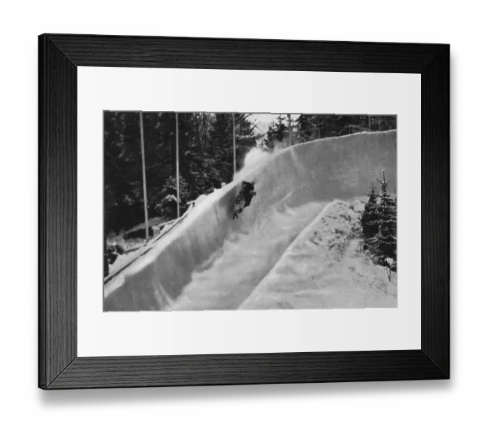 Framed Print : Bobsleighing, now they're falling Framed Print : Bobsleighing, now they're falling