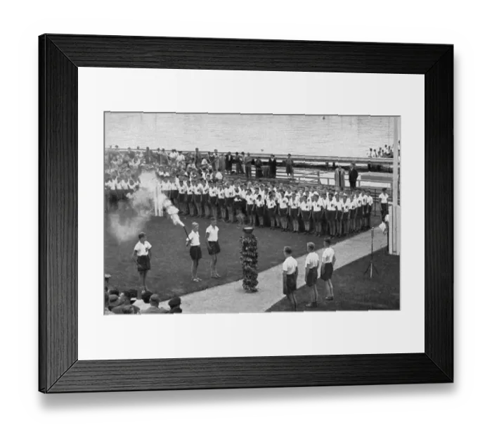Framed Print : A torch relay transmitted the Olympic flame to Gruenau Framed Print : A torch relay transmitted the Olympic flame to Gruenau