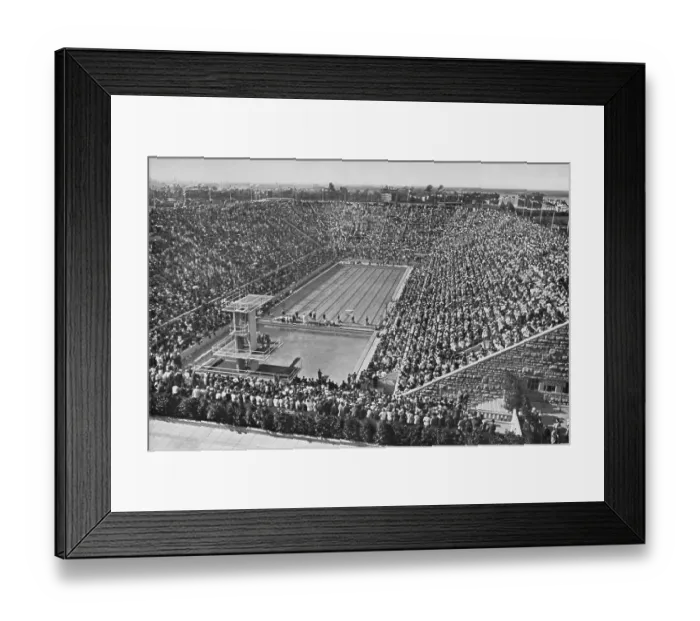 Framed Print : The swimming stadium on the Reichssportfeld during the competitions of the XI Olympiad Framed Print : The swimming stadium on the Reichssportfeld during the competitions of the XI Olympiad