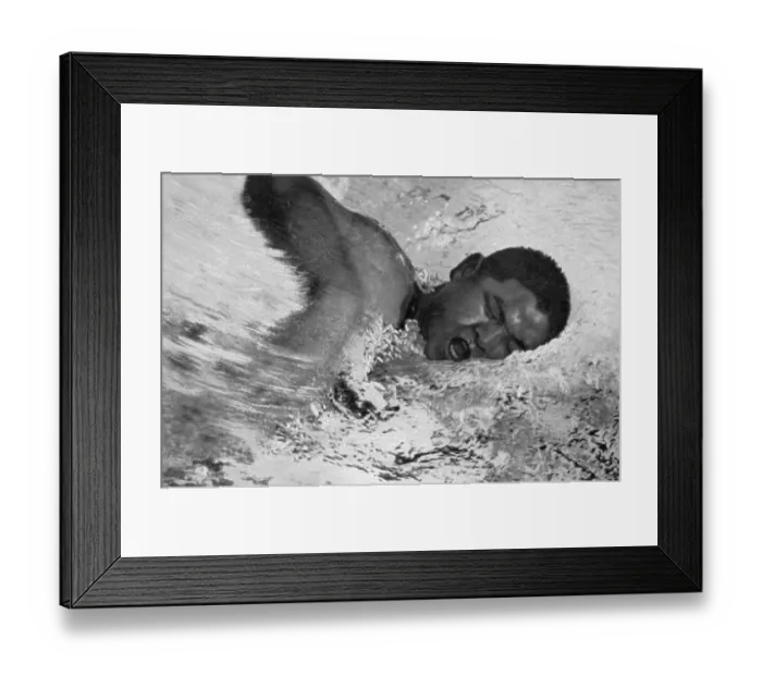 Framed Print : Swimming, Terada (Japan) won the 1500m freestyle unchallenged Framed Print : Swimming, Terada (Japan) won the 1500m freestyle unchallenged