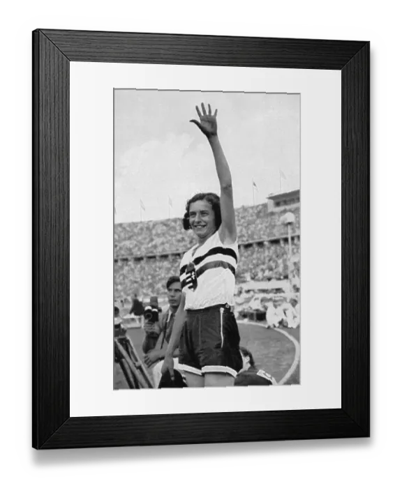 Framed Print : Ibolya Czak from Hungary won the gold medal in the high jump