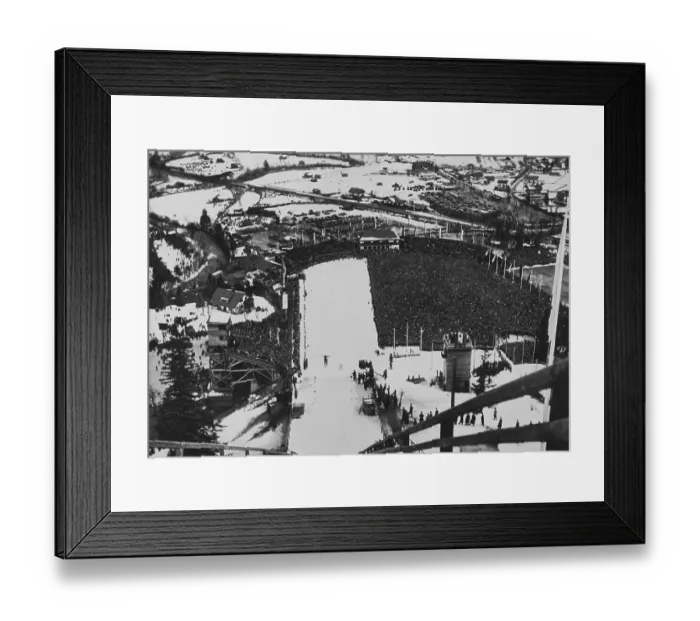 Framed Print : View from the tower of the big Olympic ski jump