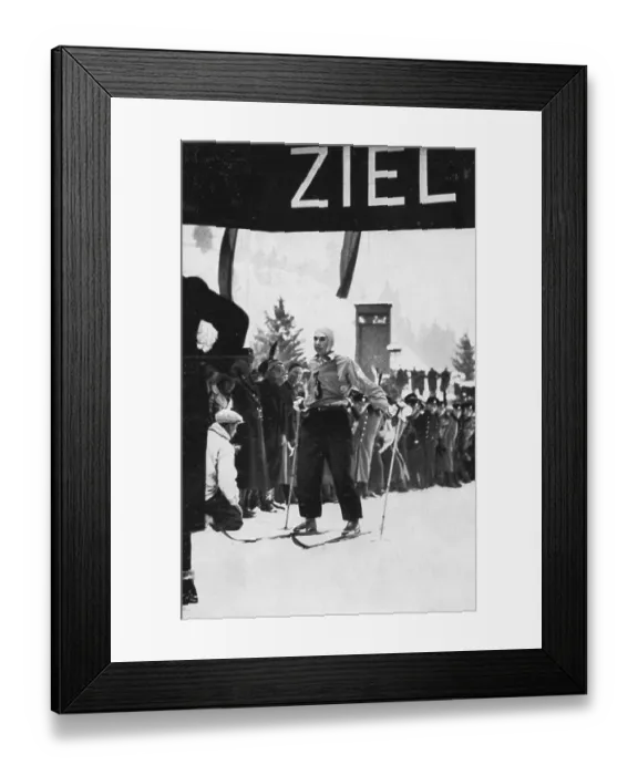 Framed Print : Kalle Jalkanen, Finland, won the ski relay against Norway in a tremendous final battle as the final skier