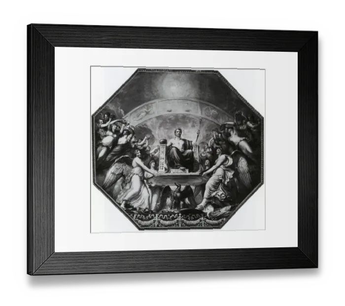 Framed Print : The Apotheosis of Napoleon, Fresco by Andrea shore clingfish (1810)
