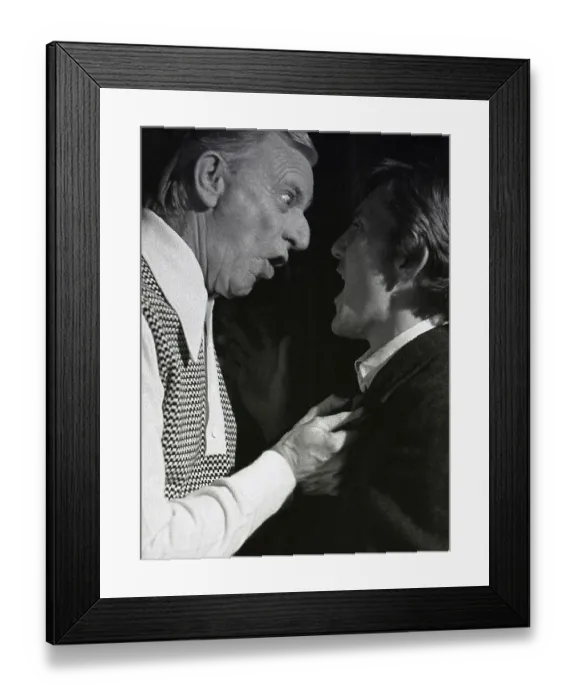 Framed Print : Toowoomba, Australia, circa 1980: Two actors in a bitter argument on stage Framed Print : Toowoomba, Australia, circa 1980: Two actors in a bitter argument on stage