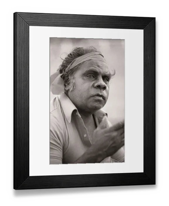 Framed Print : Rockhampton, Australia, circa 1980: Portrait of an Aboriginal elder