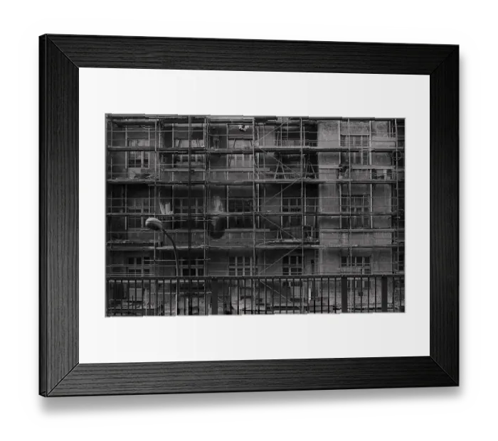 Framed Print : GDR, Berlin, 5. 4. 1988, scaffolding Framed Print : GDR, Berlin, 5. 4. 1988, scaffolding