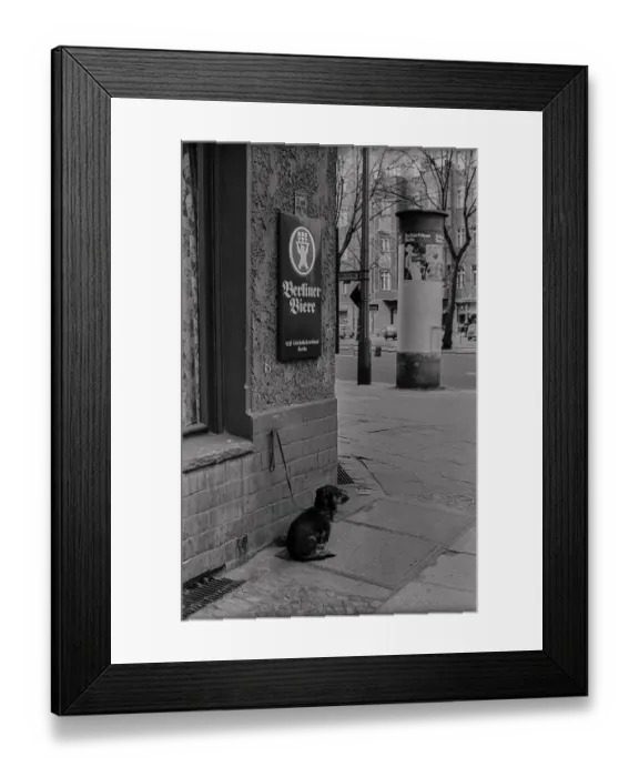 Framed Print : GDR, Berlin, 16. 4. 1988, in front of the pub Framed Print : GDR, Berlin, 16. 4. 1988, in front of the pub