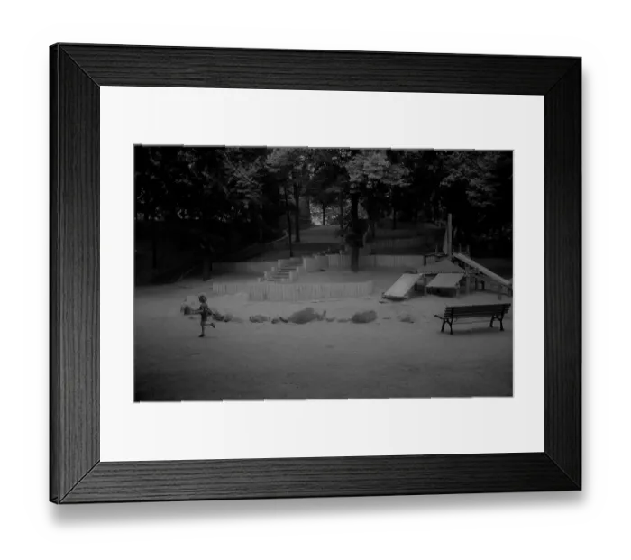 Framed Print : GDR, Berlin, 08. 07. 1987, playground at the water tower Framed Print : GDR, Berlin, 08. 07. 1987, playground at the water tower