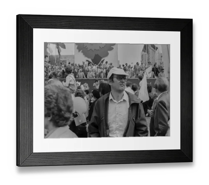 Framed Print : GDR, Berlin, 01. 05. 1987, 1. May rally 1987 on Karl-Marx-Allee