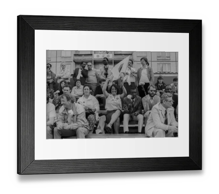 Framed Print : GDR, Berlin, 01. 05. 1987, 1. May rally 1987 on Karl-Marx-Allee