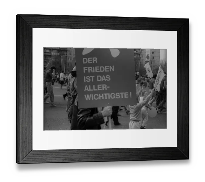 Framed Print : GDR, Berlin, 01. 05. 1987, 1 May rally 1987 on Karl-Marx-Allee